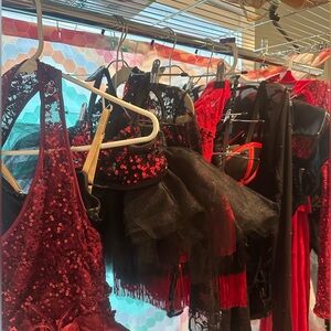 Red and Black Dance Costumes